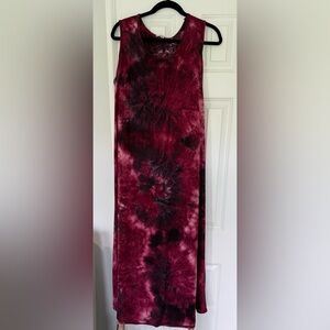 Annalee + Hope Burgundy Tie-Dye Maxi Dress Size XL